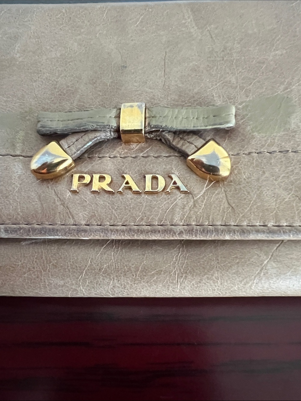 Prada Tan Leather Clutch with Gold Hardware - Picture 12 of 16